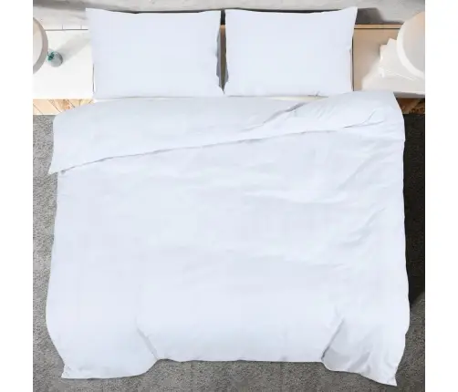 Patalynės Komplektas, Baltos Spalvos, 140X200cm Mikropluoštas