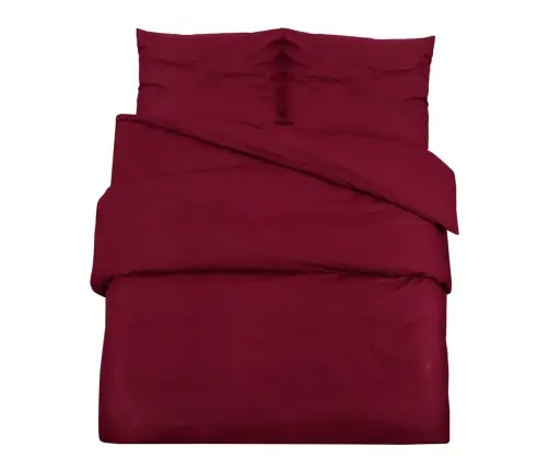 Gultasveļas Komplekts, Vīnsarkans, 140X200 Cm, Mikrošķiedra Vidaxl