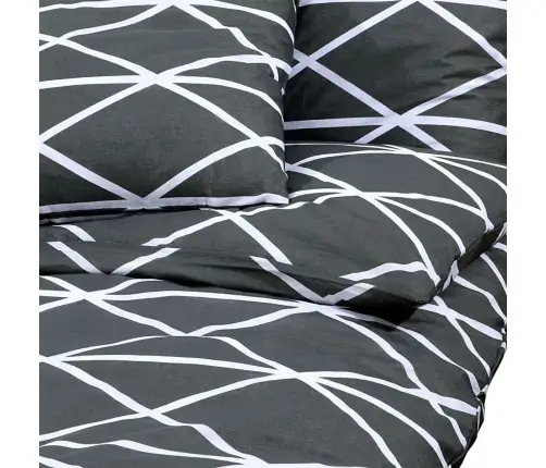 Gultasveļas Komplekts, Pelēks, 140X200 Cm, Kokvilna Vidaxl