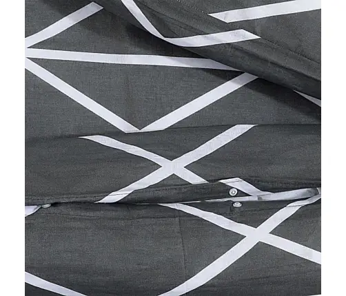 Gultasveļas Komplekts, Pelēks, 140X200 Cm, Kokvilna Vidaxl