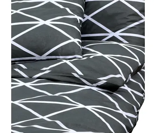 Gultasveļas Komplekts, Pelēks, 240X220 Cm, Kokvilna Vidaxl