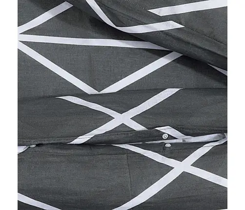 Gultasveļas Komplekts, Pelēks, 155X220 Cm, Kokvilna Vidaxl