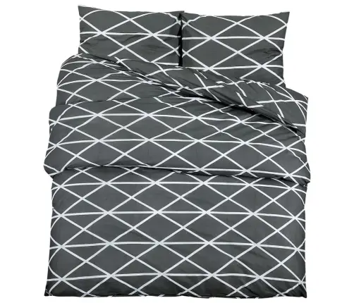 Gultasveļas Komplekts, Pelēks, 140X200 Cm, Kokvilna Vidaxl