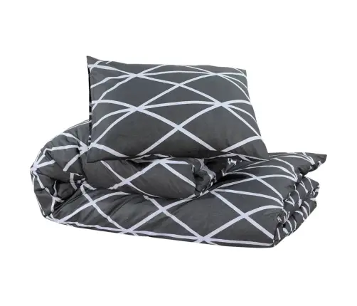 Gultasveļas Komplekts, Pelēks, 140X200 Cm, Kokvilna Vidaxl