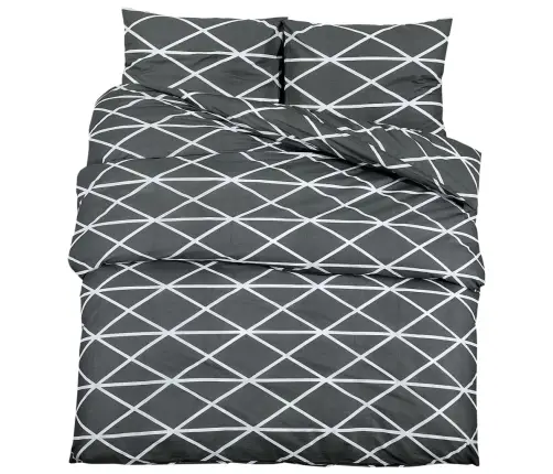 Gultasveļas Komplekts, Pelēks, 225X220 Cm, Kokvilna Vidaxl Gultasveļas Komplekts, Pelēks, 225X220 Cm, Kokvilna Vidaxl