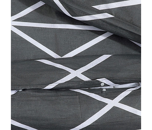 Gultasveļas Komplekts, Pelēks, 260X220 Cm, Kokvilna Vidaxl