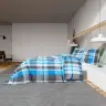 Segas Pārvalka Komplekts, Zils Un Pelēks, 200X200 Cm, Kokvilna Vidaxl Segas Pārvalka Komplekts, Zils Un Pelēks, 200X200 Cm, Kokvilna Vidaxl