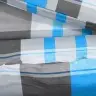 Gultasveļas Komplekts, Zils Un Pelēks, 260X220 Cm, Kokvilna Vidaxl