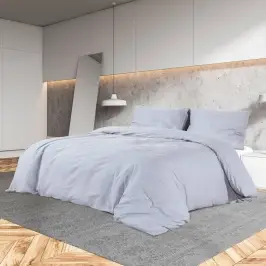 Gultasveļas Komplekts, Pelēks, 135X200 Cm, Kokvilna Vidaxl Gultasveļas Komplekts, Pelēks, 135X200 Cm, Kokvilna Vidaxl