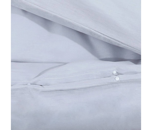 Gultasveļas Komplekts, Pelēks, 155X220 Cm, Kokvilna Vidaxl