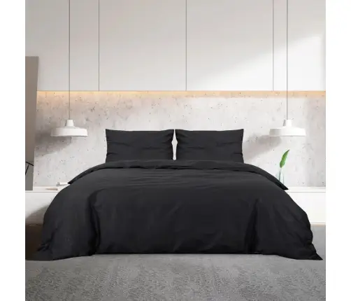 Patalynės Komplektas, Juodas, 135X200cm Medvilnė