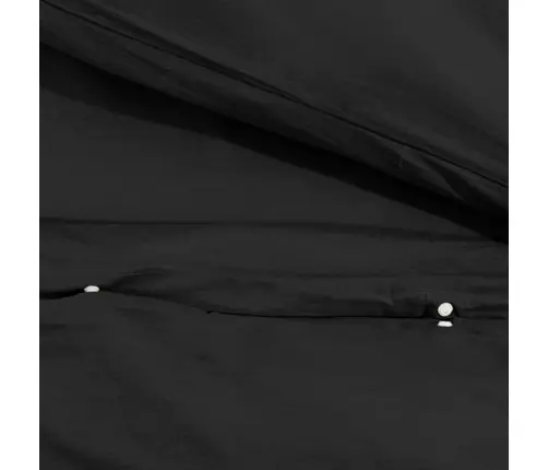 Gultasveļas Komplekts, Melns, 200X200 Cm, Kokvilna Vidaxl Gultasveļas Komplekts, Melns, 200X200 Cm, Kokvilna Vidaxl