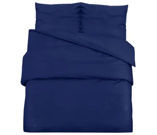 Gultasveļas Komplekts, Tumši Zils, 155X220 Cm, Kokvilna Vidaxl
