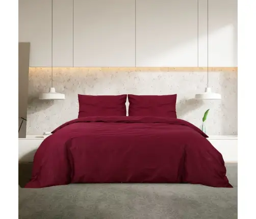 Patalynės Komplektas, Bordo Spalvos, 200X200cm Medvilnė