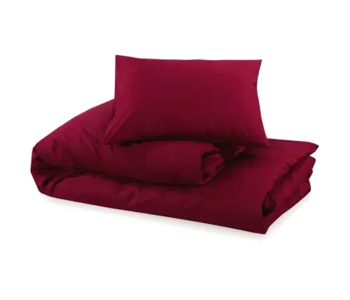 Gultasveļas Komplekts, Vīnsarkans, 200X220 Cm, Kokvilna Vidaxl