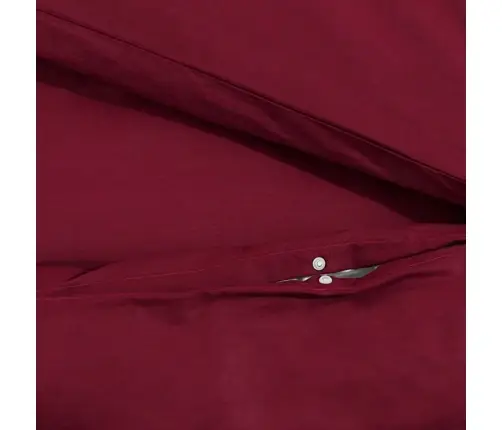 Gultasveļas Komplekts, Vīnsarkans, 225X220 Cm, Kokvilna Vidaxl