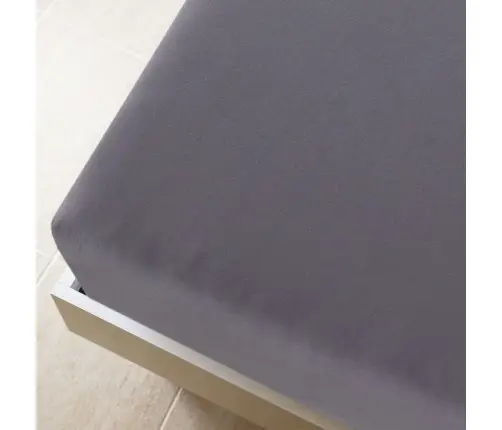 Palags Ar Gumiju, Antracītpelēks, 90X200 Cm, Kokvilna Vidaxl