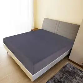 Palags Ar Gumiju, Antracītpelēks, 100X200 Cm, Kokvilna Vidaxl