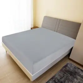 Palags Ar Gumiju, Pelēks, 140X200 Cm, Kokvilna Vidaxl
