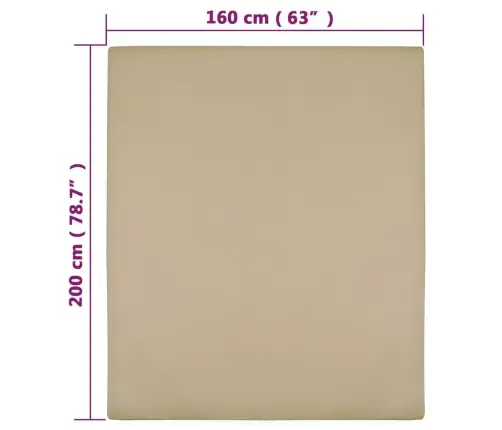 Palags Ar Gumiju, Pelēkbrūns, 160X200 Cm, Kokvilna Vidaxl