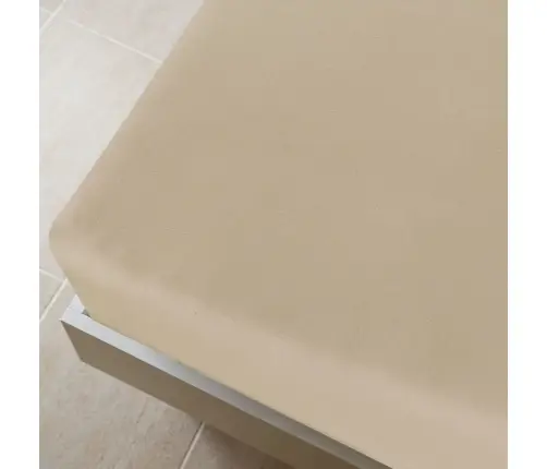 Paklodės Su Guma, 2Vnt., Taupe Spalvos, 160X200cm Medvilnė