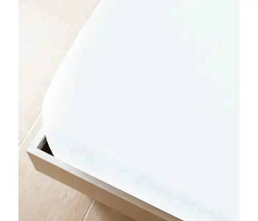 Palags Ar Gumiju, Balts, 100X200 Cm, Kokvilna Vidaxl