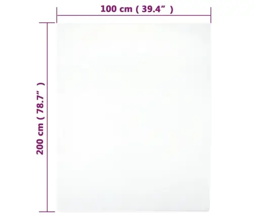 Palags Ar Gumiju, Balts, 100X200 Cm, Kokvilna Vidaxl