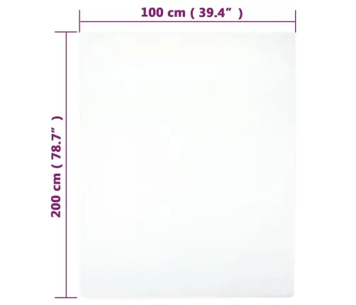 Palagi Ar Gumiju, 2 Gab., Balti, 100X200 Cm, Kokvilna Vidaxl