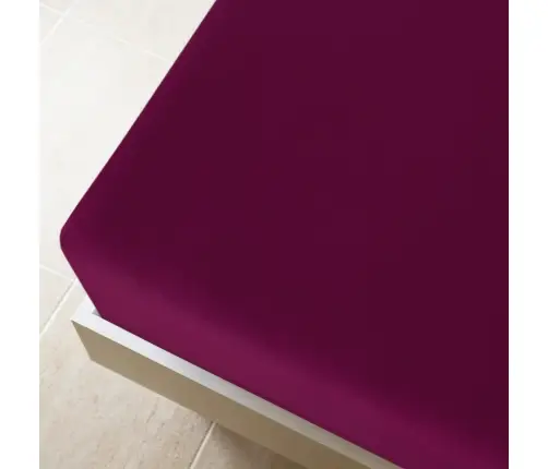 Paklodės Su Guma, 2Vnt., Bordo Spalvos, 100X200cm Medvilnė