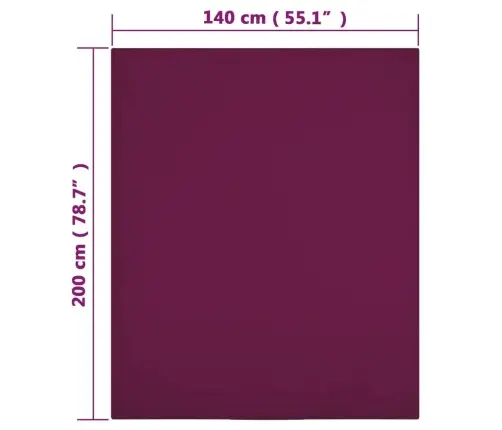 Palagi Ar Gumiju, 2 Gab., Vīnsarkani, 140X200 Cm, Kokvilna Vidaxl