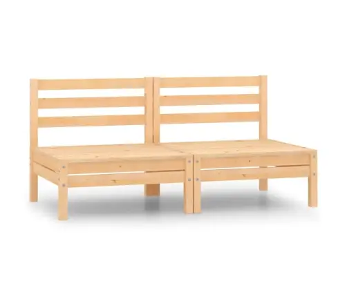 Vidurinės Sodo Sofos Dalys, 2Vnt., Pušies Medienos Masyvas