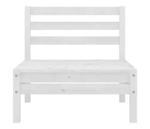 Vidējie Dārza Dīvāni, 4 Gab., Balti, Priedes Masīvkoks Vidaxl