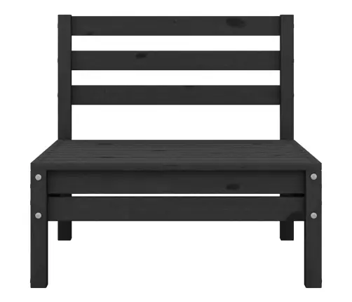 Vidējie Dārza Dīvāni, 4 Gab., Melni, Priedes Masīvkoks Vidaxl Vidējie Dārza Dīvāni, 4 Gab., Melni, Priedes Masīvkoks Vidaxl