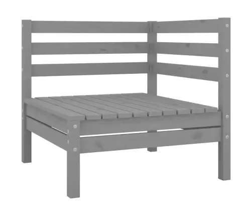 3-Daļīgs Dārza Atpūtas Mēbeļu Komplekts, Pelēks Priedes Koks Vidaxl