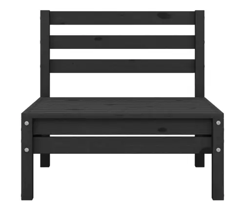 4-Daļīgs Dārza Atpūtas Mēbeļu Komplekts, Melns Priedes Koks Vidaxl
