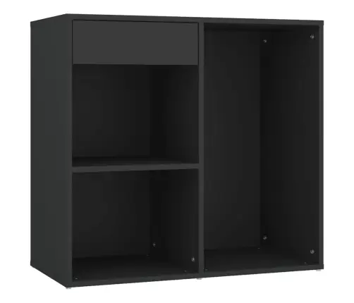 Kosmetinis Staliukas Su Led Ir Spintele, Juodas, Mediena