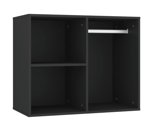 Spoguļgaldiņš Ar Skapīti, Led, Inženierijas Koks, Melns Vidaxl