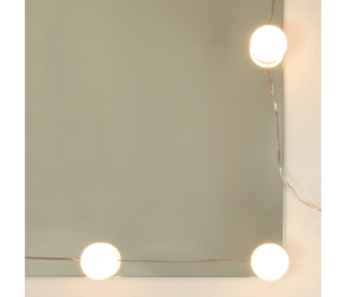 Kosmetinis Staliukas Su Led Ir 2 Spintelėmis, Baltas, Mediena