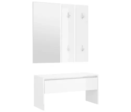 Gaiteņa Mēbeļu Komplekts, Balts, Inženierijas Koks Vidaxl