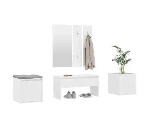 Esiku Mööblikomplekt, Valge, Tehispuit