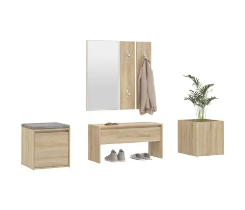 Gaiteņa Mēbeļu Komplekts, Ozolkoka Krāsa, Inženierijas Koks Vidaxl