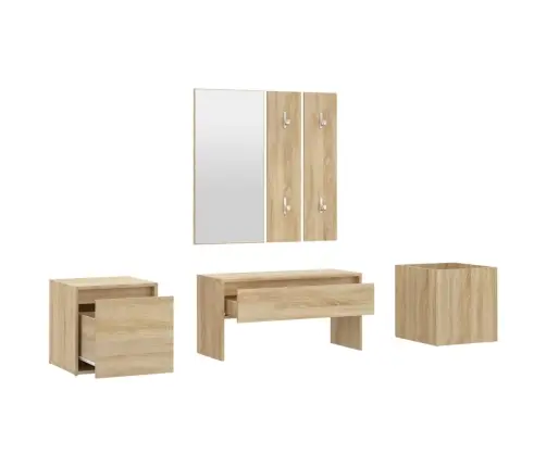 Gaiteņa Mēbeļu Komplekts, Ozolkoka Krāsa, Inženierijas Koks Vidaxl