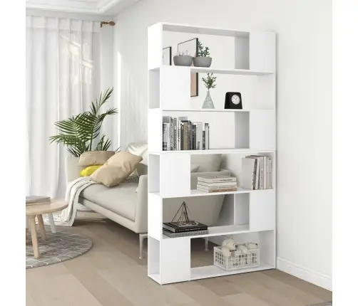 Spintelė Knygoms/Kambario Pertvara, Balta, 100X24X188Cm