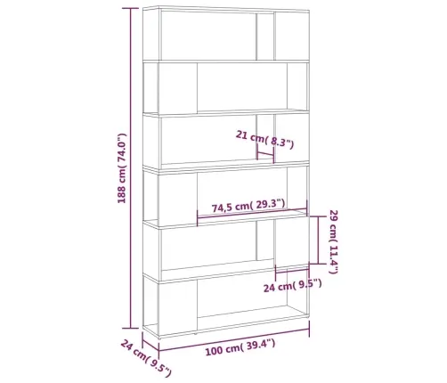 Raamaturiiul/Ruumijagaja, Must, 100 X 24 X 188 Cm