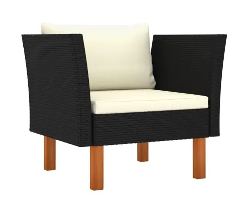 10-Osaline Aiadiivani Komplekt, Polürotang Ja Eukalüptipuit, Must