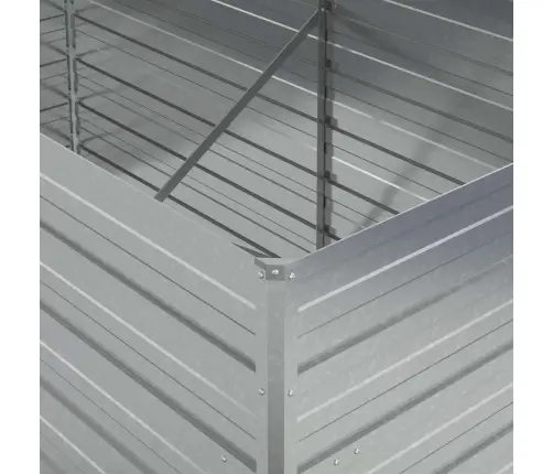 Peenrakast, 160 X 80 X 77 cm Tsingitud Teras, Hõbedane