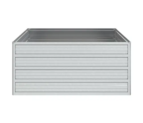 Augstā Puķu Kaste, 100X100X45 Cm, Cinkots Tērauds, Sudrabains Vidaxl