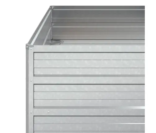 Augstā Puķu Kaste, 100X100X45 Cm, Cinkots Tērauds, Sudrabains Vidaxl