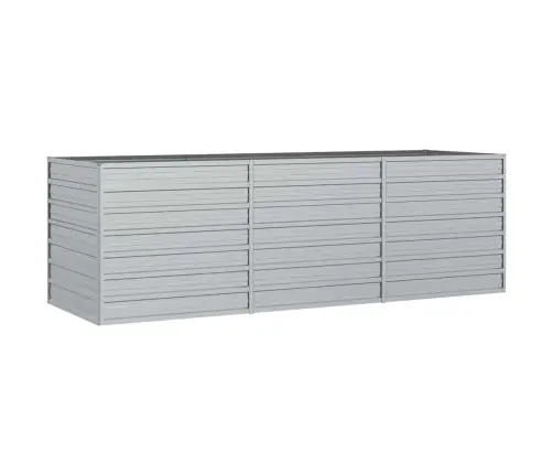 Augstā Puķu Kaste, 240X80X77 Cm, Cinkots Tērauds, Sudrabains Vidaxl