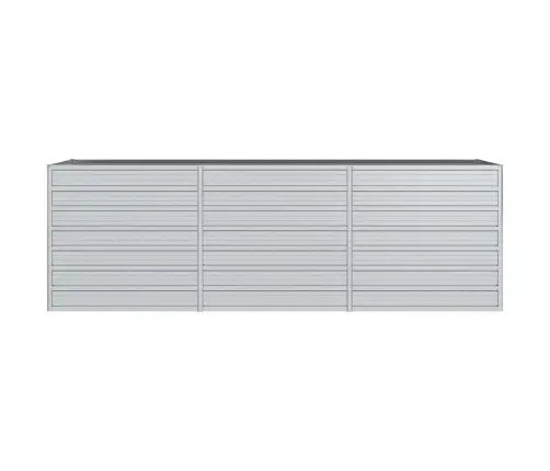 Augstā Puķu Kaste, 240X80X77 Cm, Cinkots Tērauds, Sudrabains Vidaxl